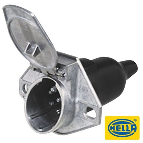 hella power outlet with metal bracket|Hella Socket 7Pole Metal Iso 1724 .